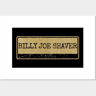 Aliska text black retro - Billy Joe Shaver Posters and Art